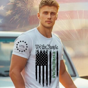 A man in white shirt standing next to a car.