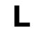 A black letter l with white background