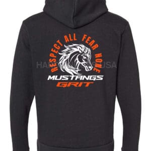 Respect All Fear None Mustangs GRIT Heather Black Women's Hoodie