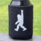 A can holder with an image of a person walking.