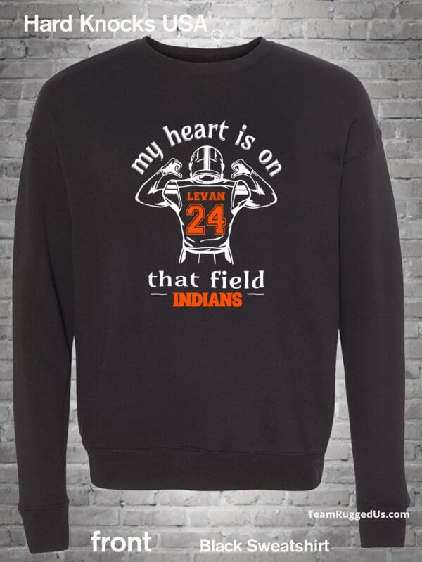 My Heart Is On That Field Football Sweatshirt - Personalized - Image 2