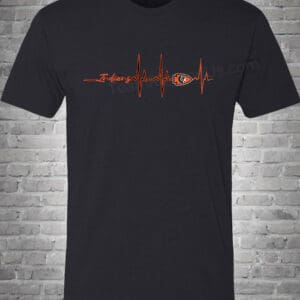 Newberry High School Indians Heartbeat Men's Black Tee