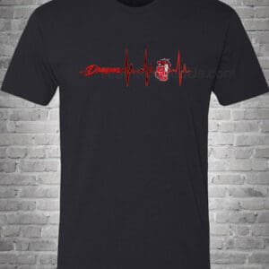 Swartz Creek High School Dragons Heartbeat Men's Black Tee