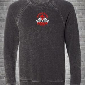 Motocross Adrenaline Rush Men's Acid Wash Dark Grey Sweatshirt